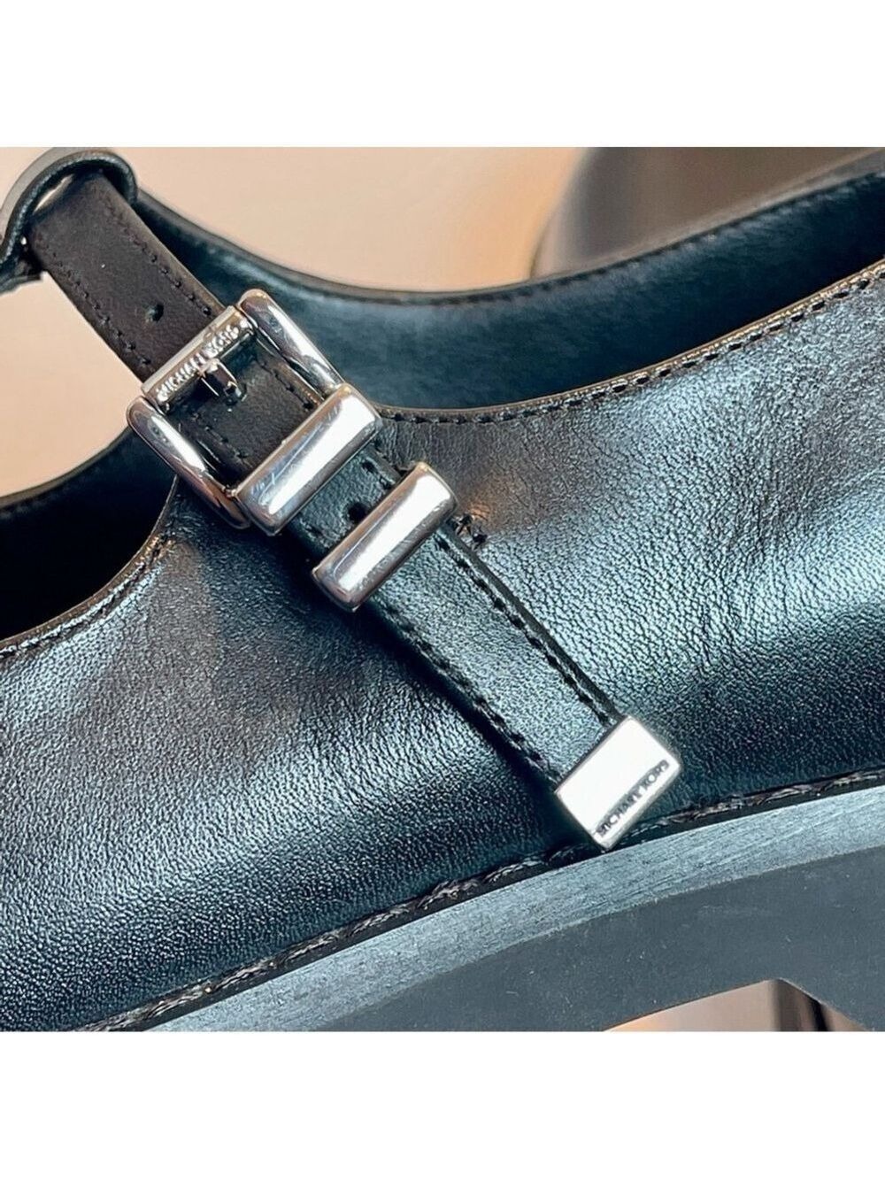 Michael Kors Women's Darrington Mary Jane Leather Shoes Black Sz 8.5 - Picture 14 of 14